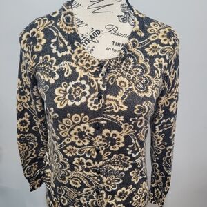 Floral Button-Up Cardigan